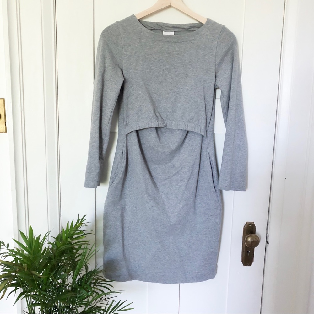 Boob design maternity & nursing dress/tunic